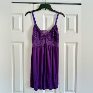 Elegant Purple Lace Chemise